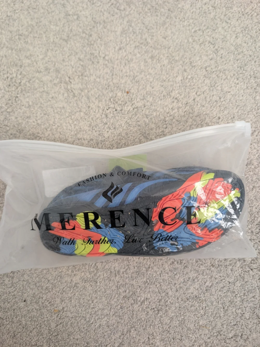 Kids Water Shoes - Black & Blue with Multicolor Sole